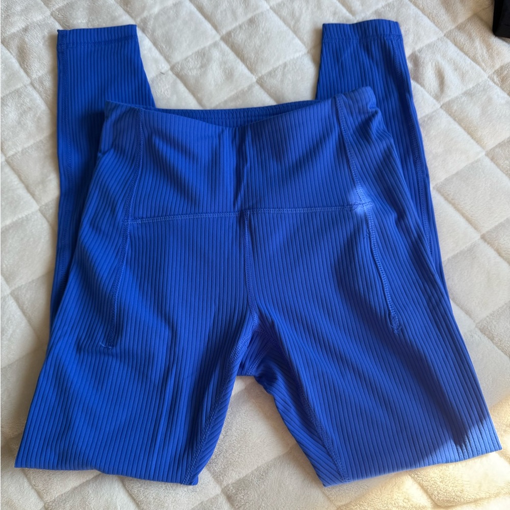 Spyder Vibrant Blue Ribbed Leggings